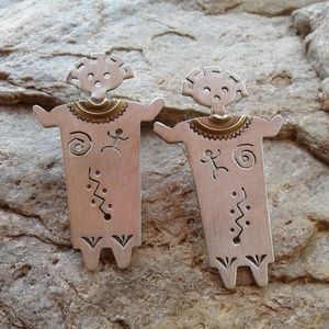 Sterling silver,  Petroglyph EARRINGS